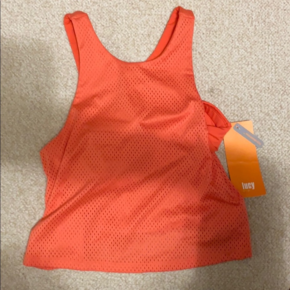NWT Lucy orange workout tank top